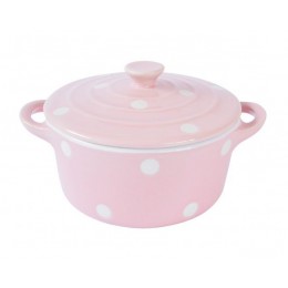 Форма для запекания с крышкой Pink with dots 18x14 см